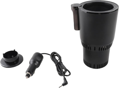 2-In-1 Car Cup Warmer Cooler, Smart Car Cup Mug Holder Auto Car Cooling and Heating Cup Holder Car Tumbler Holder Practical Car Refrigerator Cooler Insulation Drink Cooler Cup (Black)