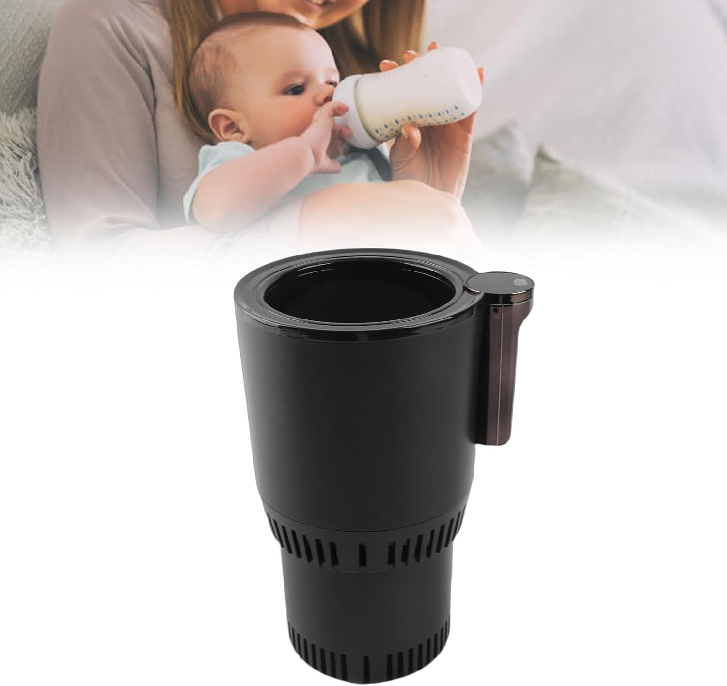 2-In-1 Car Cup Warmer Cooler, Smart Car Cup Mug Holder Auto Car Cooling and Heating Cup Holder Car Tumbler Holder Practical Car Refrigerator Cooler Insulation Drink Cooler Cup (Black)